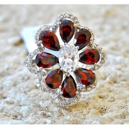 Garnet Cocktail Ring